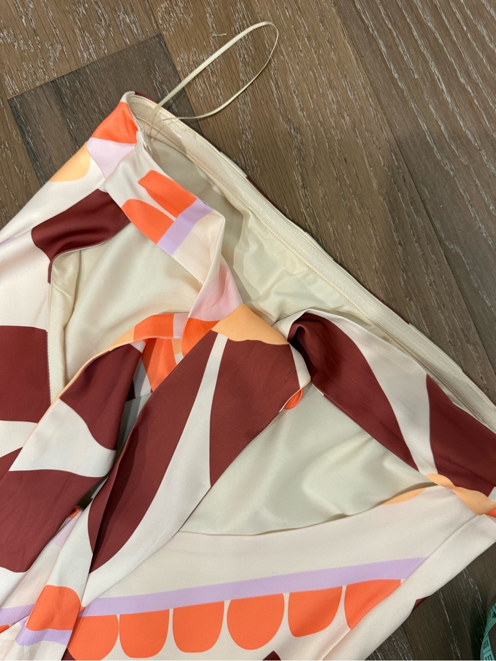 Gianni Bini Strapless Floral Maxi Dress in Cream, Brown and Orange - Picture 5 of 11